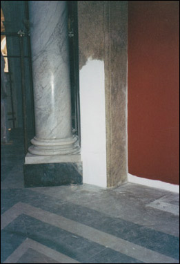 Restauri dipinti murali a marmo ad imitazione (Sala delle Muse - Musei Vaticani).